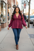 Berry Lace Blouse — Downtown Walk