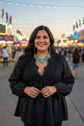 Black Lace Boho Blouse — County Fair
