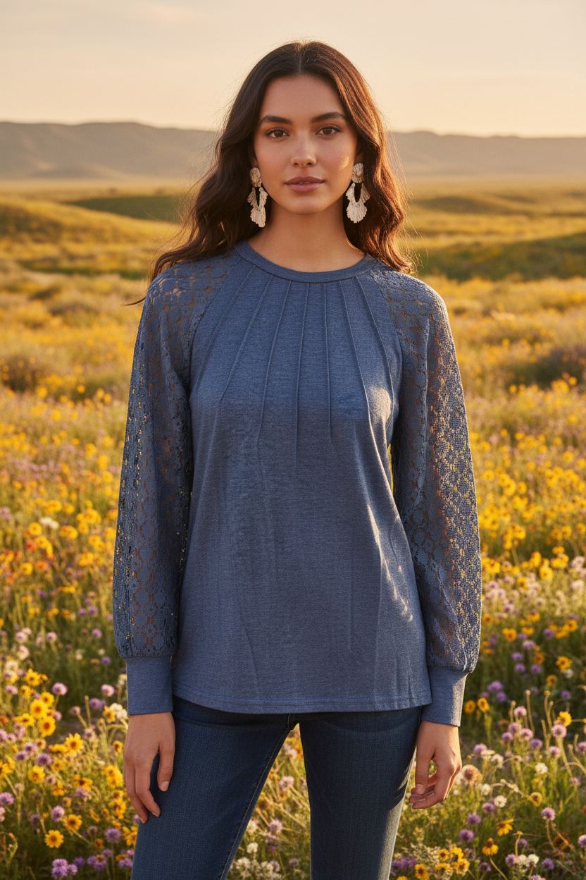 Desert Lace Top — Native American Model