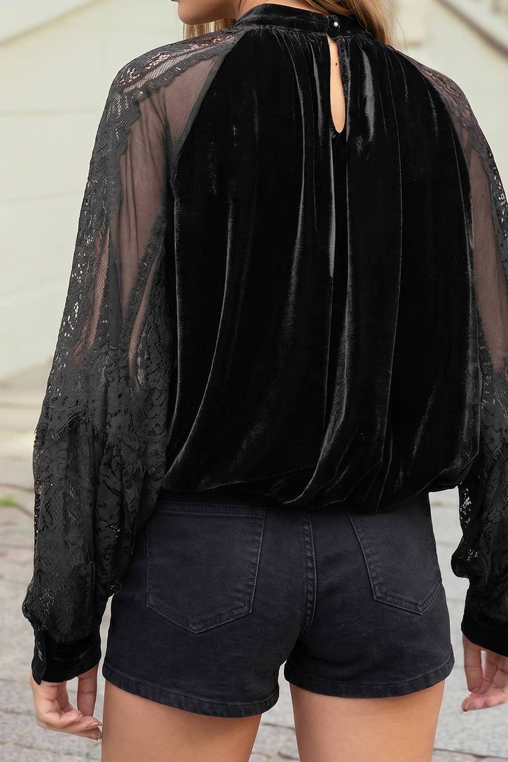 Dark Romance Lace Blouse — Black