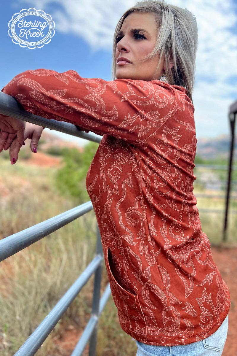 The Rustic Ranch Pullover: S
