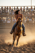 Model Riding Horse at Rodeo