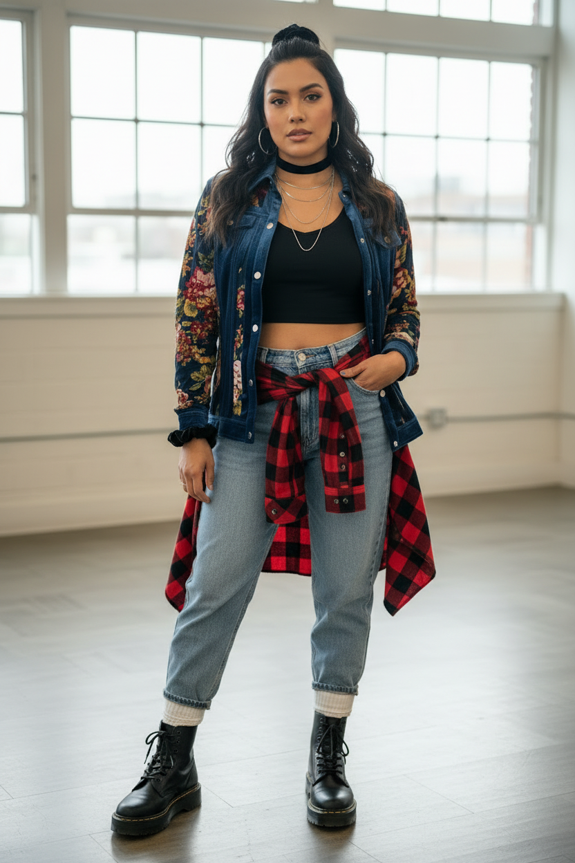 Slim model 90s fashion