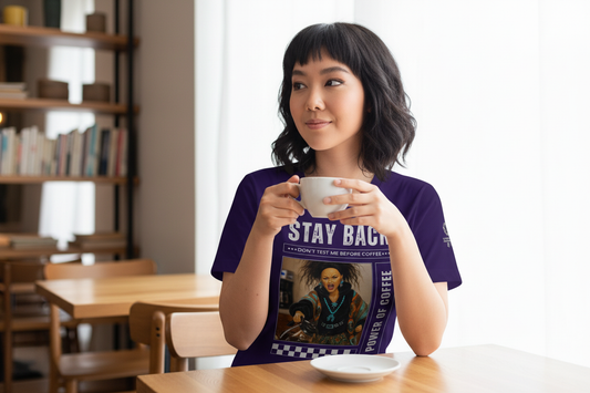 Stay Back Tee – Native American Model at Café
